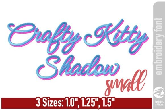 Crafty Kitty Shadow Embroidery Font - S Review