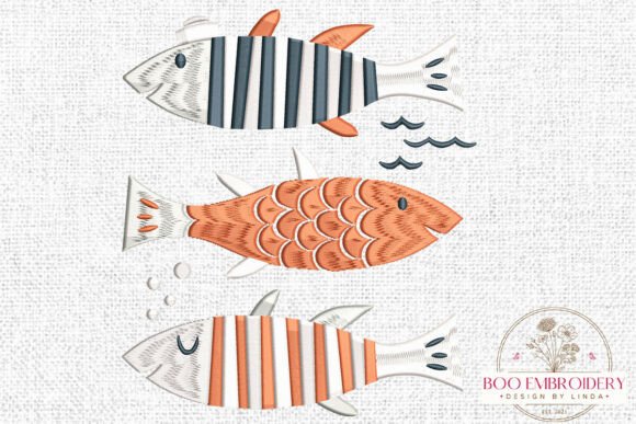 Cute Fish Embroidery Design, Cartoon Sea Review