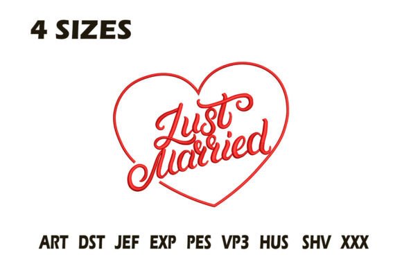 Just Married Heart Embroidery Design Review