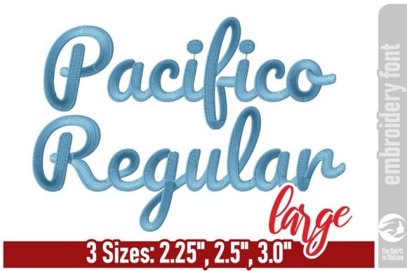 Pacifico Regular Embroidery Font - L Review